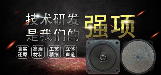 2.5寸（56*56mm）方形纸盆铁氧体13芯全频多媒体音箱喇叭