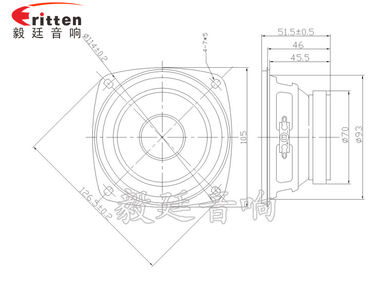 78mm15w内磁全频喇叭成品图